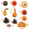 50 Pieces Thanksgiving Artificial Pumpkins and Gourds Set, 8 PCS Fake Pumpkins, 12 PCS Pinecones and Acorns, 30 PCS Fake Maple Leaves Fall Wedding Tables Centerpieces
